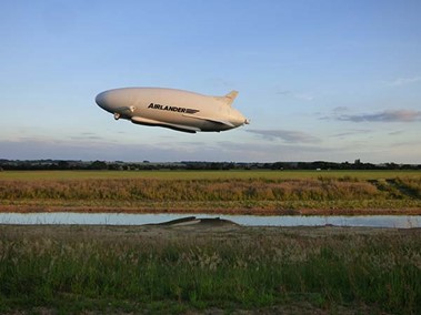 Airlander reflected in Lake